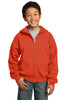 Port & Company® - Youth Full-Zip Hooded Sweatshirt.  PC90YZH
