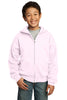 Port & Company® - Youth Full-Zip Hooded Sweatshirt.  PC90YZH