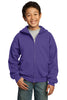 Port & Company® - Youth Full-Zip Hooded Sweatshirt.  PC90YZH