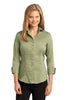 Red House® Ladies 3/4-Sleeve Nailhead Non-Iron Button-Down Shirt. RH69