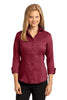 Red House® Ladies 3/4-Sleeve Nailhead Non-Iron Button-Down Shirt. RH69