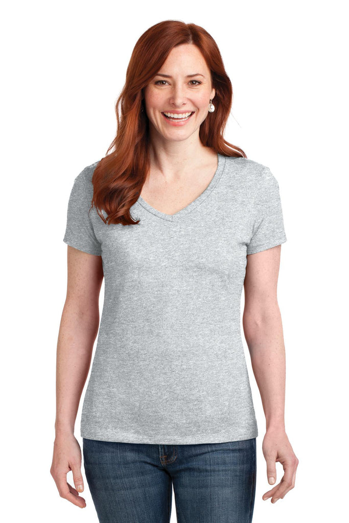 Hanes® Ladies Nano-T® Cotton V-Neck T-Shirt. S04V