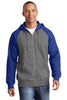 Sport-Tek® Raglan Colorblock Full-Zip Hooded Fleece Jacket.  ST269