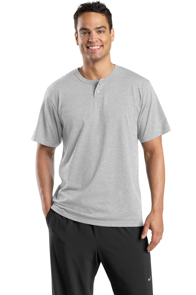 Sport-Tek® Short Sleeve Henley.  T210