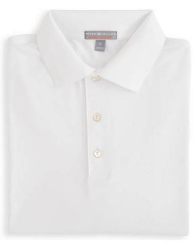 Peter Millar Solid Stretch Jersey Polo With Knit Collar