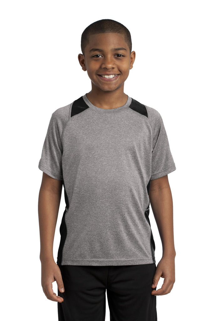 Sport-Tek® Youth Heather Colorblock Contender Tee. YST361"