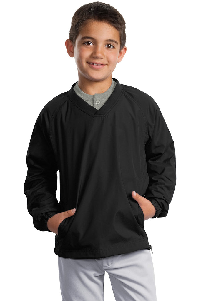 Sport-Tek® Youth V-Neck Raglan Wind Shirt. YST72