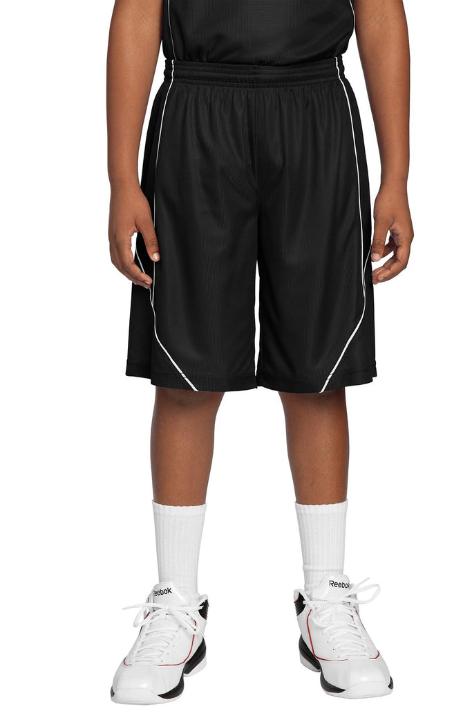 Sport-Tek® Youth PosiCharge Mesh Reversible Spliced Short. YT565"