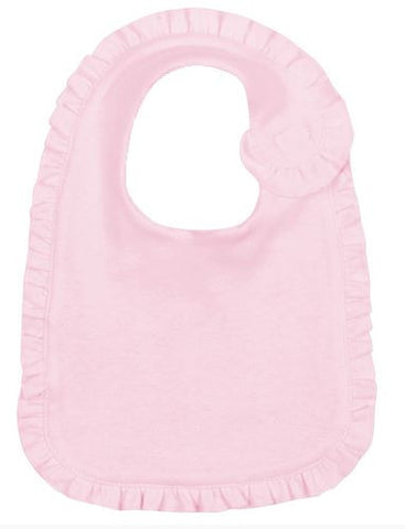 Monogrammed Baby Bib With Ruffles