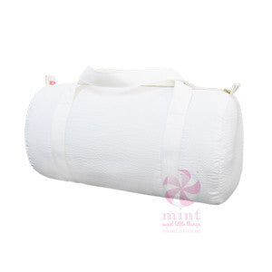 Buy wholesale Milk White Embroidered Duffel Bag - Baby love on the go